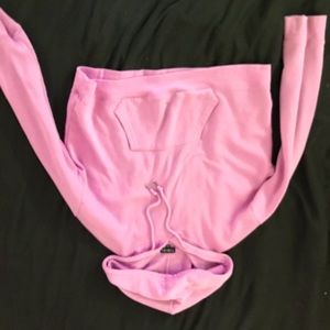 pink cropped hoodie
